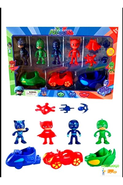 Genel Markalar Pijamaskeliler Pjmasks Pj Mask Arabalı Oyuncak Figür Seti Mavi...