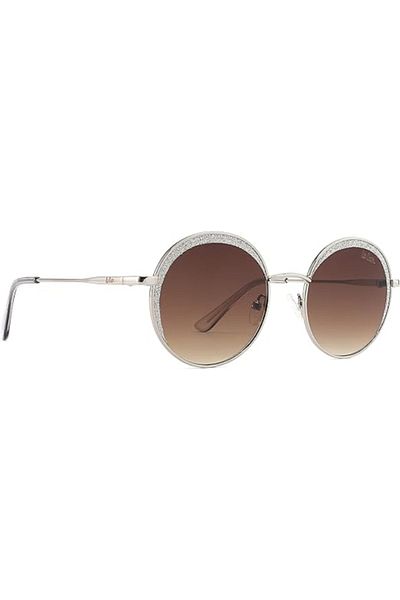 Lee Cooper نظارة شمسية نسائية مستقطبة بعدسات عاكسة باللون الفضي - LC1014C02