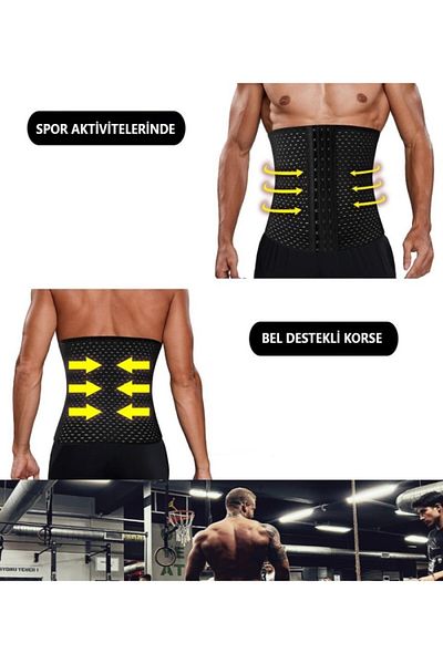 MİSTİRİK Ulyana Model - Black Corset That Tightens the Waist and Hides the Belly