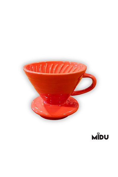 ALOHA Red V60 Dripper with Ceramic Cup