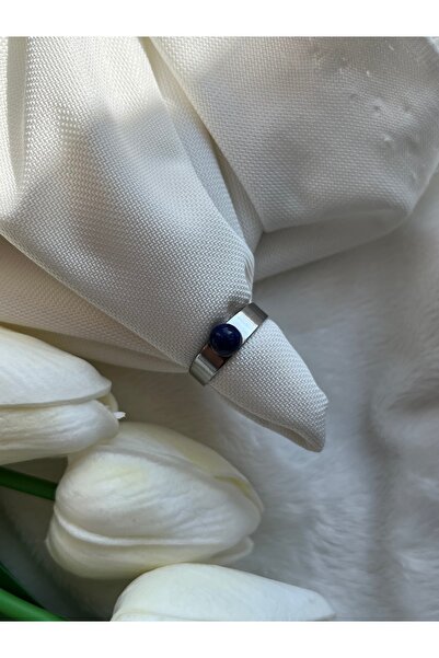 Pel Design خاتم من الفولاذ اللازورد السميك قابل للتعديل