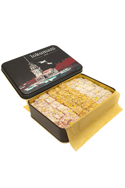 lokumani حلقوم تركي مشكل بفستق محمص مزدوج 500 جرام