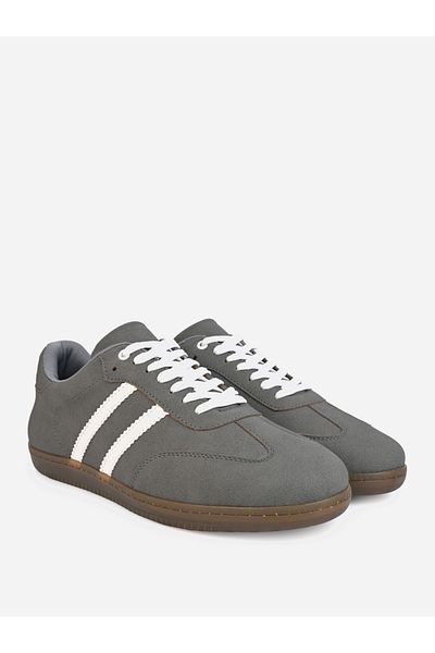 Styli Suede Upper Two Stripe Court Sneakers