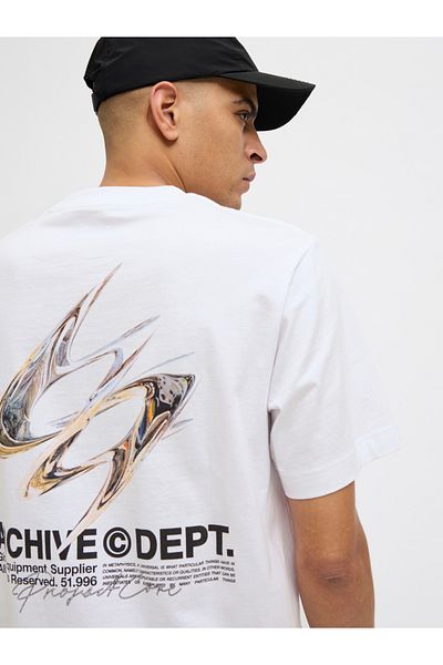 Jack & Jones Slogan Print Crew Neck T-Shirt