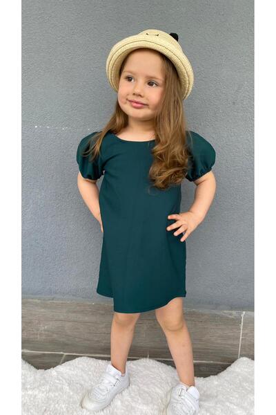 Süslüm Kids Bebe Yaka Yazlık Krep Elbise