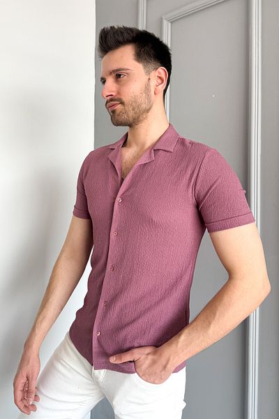 ModaPlaza Ανδρικό πουκάμισο με γιακά Apaçi 2551