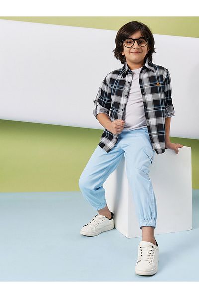 Stylo Bug By Styli Checked Roll-Up Sleeve Shirt