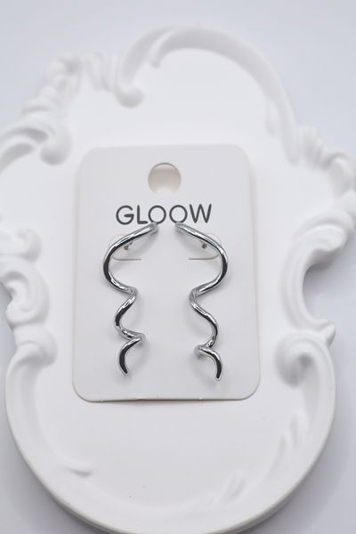 DEMOKAN Women's Earrings Thin Long Design Bow 6cm Earrings