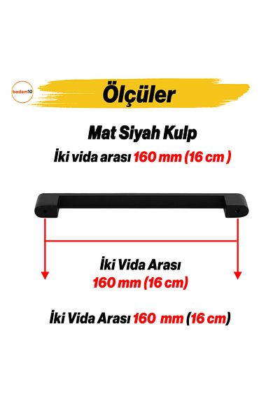 Badem10 Uhud 160 mm mobilier metal negru sertar bucătărie dulap capac dulap 16 cm mâner mâner