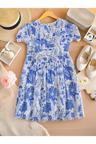 Bella Moda By Styli All-Over Paisley Print Square Neck Dress
