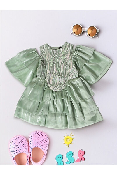 Bella Moda By Styli فستان حفلات متعدد الطبقات مزين بالترتر