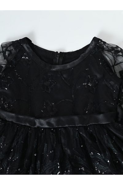 Bella Moda By Styli فستان مزين بطبقات شبكية