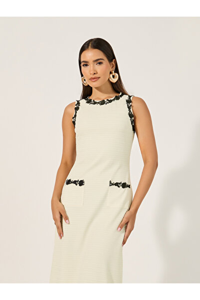 Styli Plain Sleeveless Sheath Midi Dress