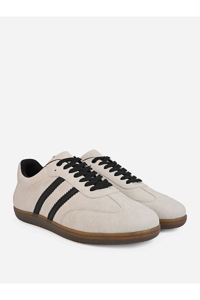 Styli Suede Upper Two Stripe Court Sneakers