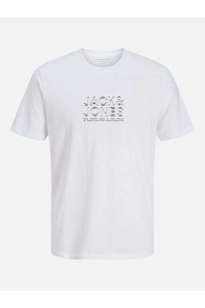 Jack & Jones Slogan Print Crew Neck T-Shirt