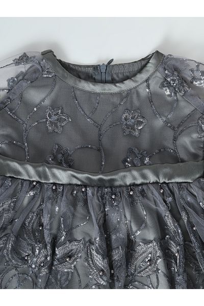 Bella Moda By Styli Embellished Mesh Layer Dress