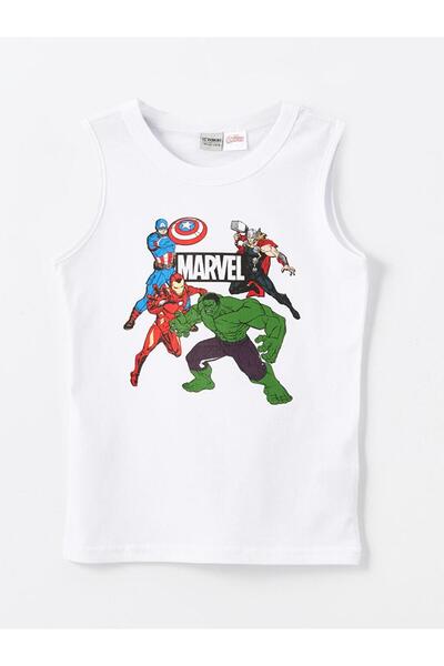 LC Waikiki Crew Neck Hulk Printed Boys' Tank Top and Swim Shorts (S4)