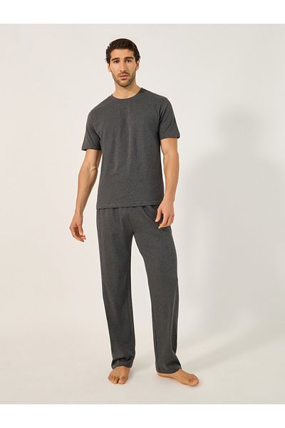 Styli Set of 2 - Solid Round Neck T-Shirt and Pyjama Set