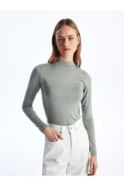 LC Waikiki Γυναικείο μακρυμάνικο μπλουζάκι με γιακά (S4)