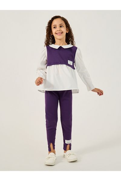 Styli 2in1 Style Collared Shirt and Leggings Set
