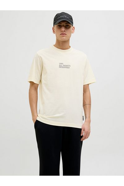 Jack & Jones تي شيرت بطبعة شعار ورقبة دائرية