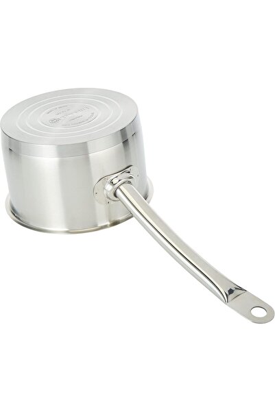 KORKMAZ Proline Stainless Steel Cooking Pot with Lid, Silver, 16×10 cm / 2 L, A1157