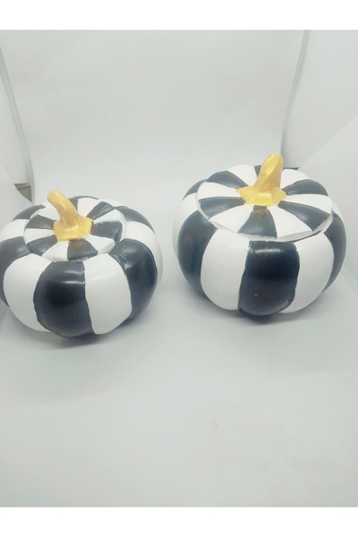 Handmade 2li kabak büyük boy baharatlik vazo mumluk dekoratif obje sekerlik s...