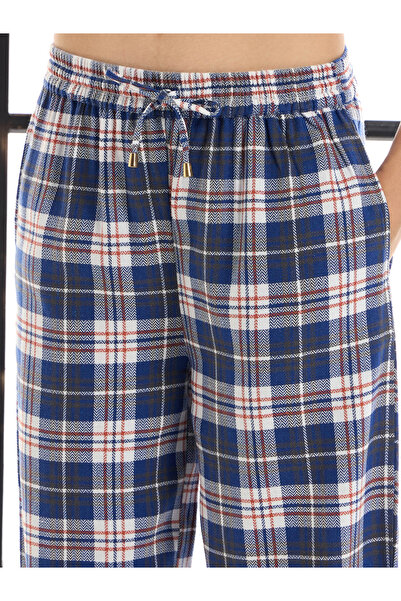 Sassafras By Styli Cotton Checked Lounge Shirt and Pants Set