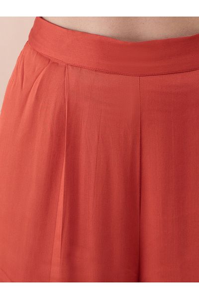 Femmella By Styli Oversized High Low Tunic with Straight Pant Co-Ords