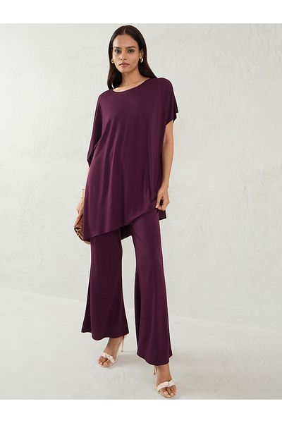 Femmella By Styli بنطال محبوك متوسط الارتفاع