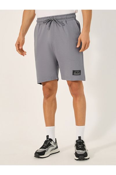Styli Badge Detail Regular Fit Terry Shorts