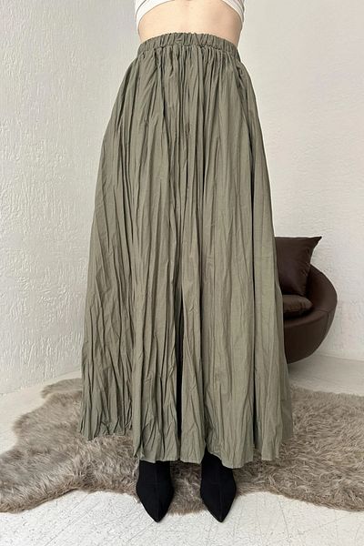 BUTİK C Satin Crinkle Skirt