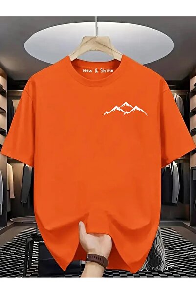 New Shine 1 تي شيرت هدية عند شراء 6 أو أكثر في السلة - تي شيرت كبير الحجم مطب...