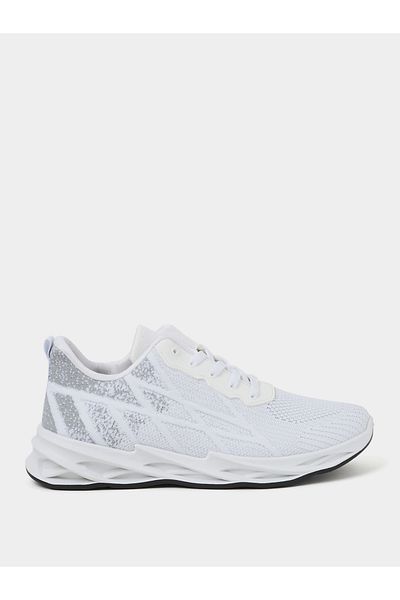 Styli Hollow Outsole Mesh Patterned Upper Sneakers