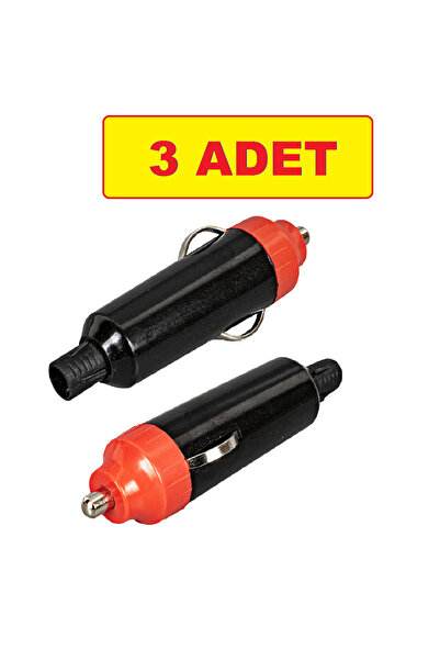 nelerbulurum 3 Adet 12 Volt Sigortlalı Seyyar Motorsiklet Otomobil Araç Çakmaklık Fişi Soketi