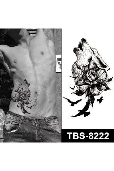 Tattoo Geçici Kurt Figürlü Dövme Tattoo