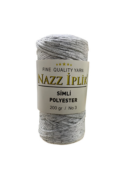 Nazz Fir de tricotat manual din poliester cu sclipici 200 gr