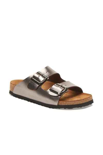 Comfortfüsse / Bali-Pr - Leather Double Banded Slippers (Platinum Nubuck Leat...