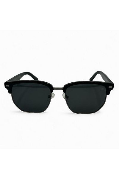 LONDON&LONDON Geometric Patterned Black Sunglasses