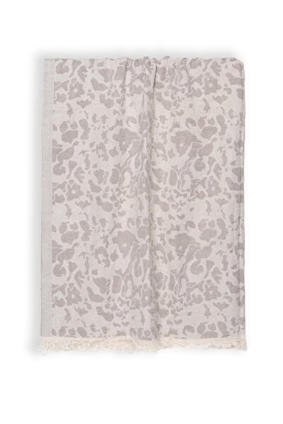 Chappal Jacquard Sofa Shawl Beige