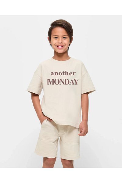 uyguntarz Children's Another Monday Printed Cotton Tshirt