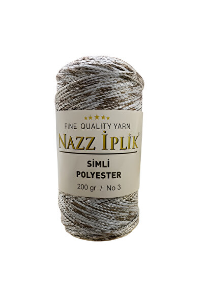 Nazz Fir de tricotat manual din poliester cu sclipici 200 gr