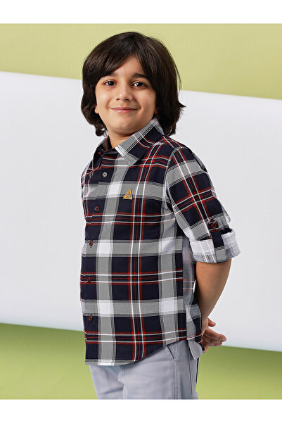 Stylo Bug By Styli Checked Roll-Up Sleeve Shirt