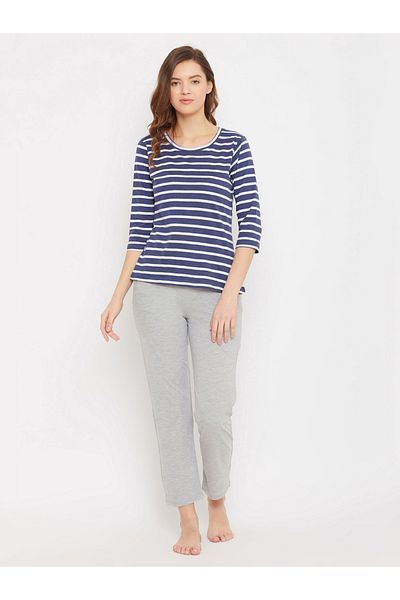 Clovia By Styli Solid Straight Pyjama with Elastic Waistband