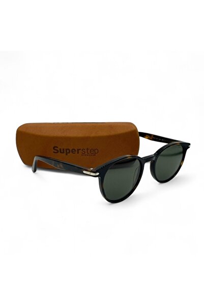 SuperStep Yeşil Lensli Siyah Yuvarlak Güneş Gözlüğü