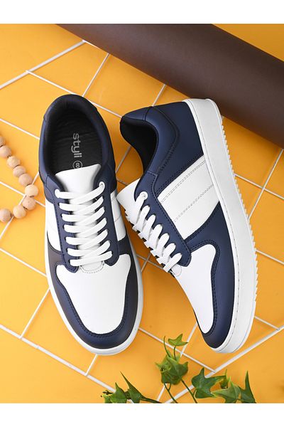 Styli Color Block Lace Up Basket Sneakers