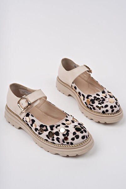 MUGGO Дамски мокасини за всеки ден с леопардов шарен мотив и дебела подметка EGERIA