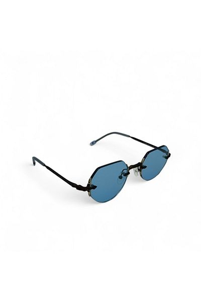 SuperStep Octagonal Framed Blue Sunglasses - With Lenses