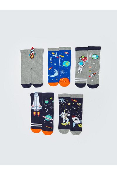 LC Waikiki Patterned Boy's Socks 5-Piece (W2)