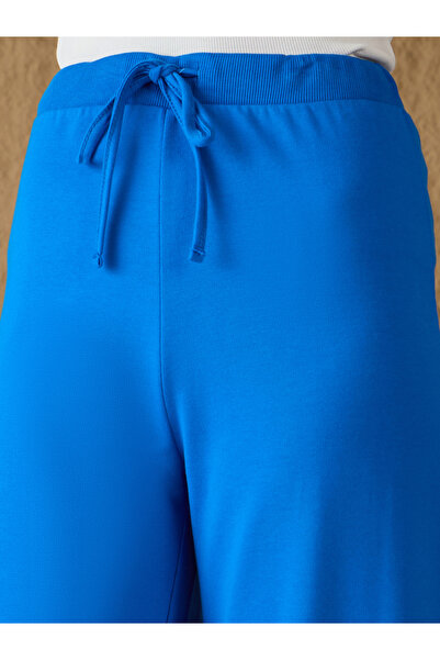 Sassafras By Styli Mid Rise Terry Wide Leg Track Pants